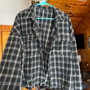 Black and White Plaid Jacket